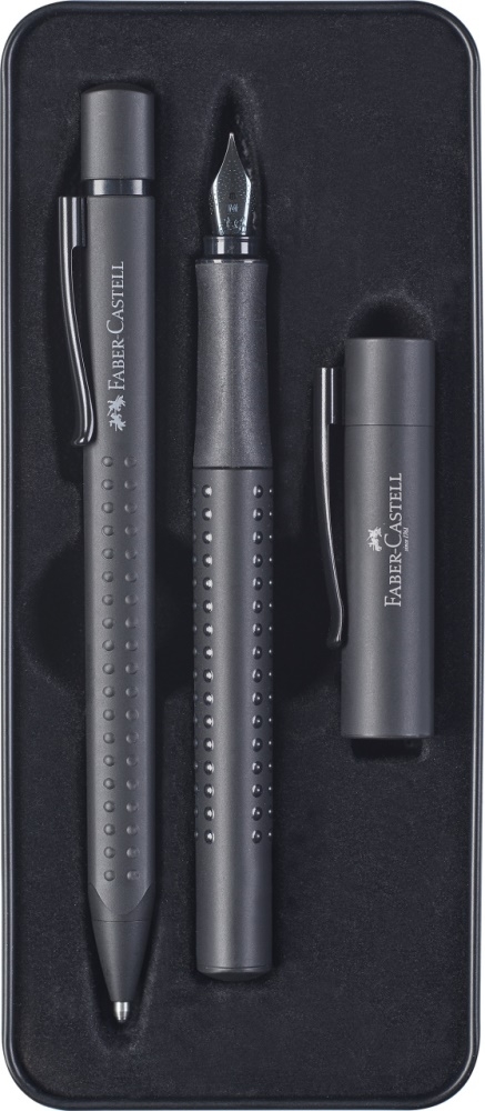 Faber-Castell Füllfederhalter und Kugelschreiber Grip 2011 all black im Geschenketui von Faber-Castell