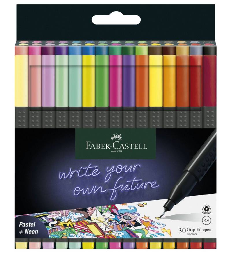 Faber-Castell Ink - Grip Tuschen - 30 st. - Pastel/Neon - Faber-Castell - One Size - Filzstifte Faber-Castell Ink - Grip Tuschen - 30 st. - Pastel/Neon - Faber-Castell - One Size - Filzstifte von Faber-Castell