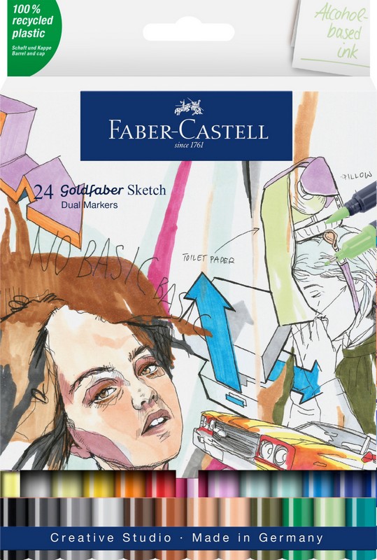 Faber-Castell Marker Goldfaber Sketch Dual Marker 24er Etui von Faber-Castell