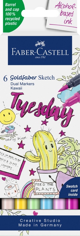 Faber-Castell Marker Goldfaber Sketch Dual Marker 6er Etui Kawaii von Faber-Castell