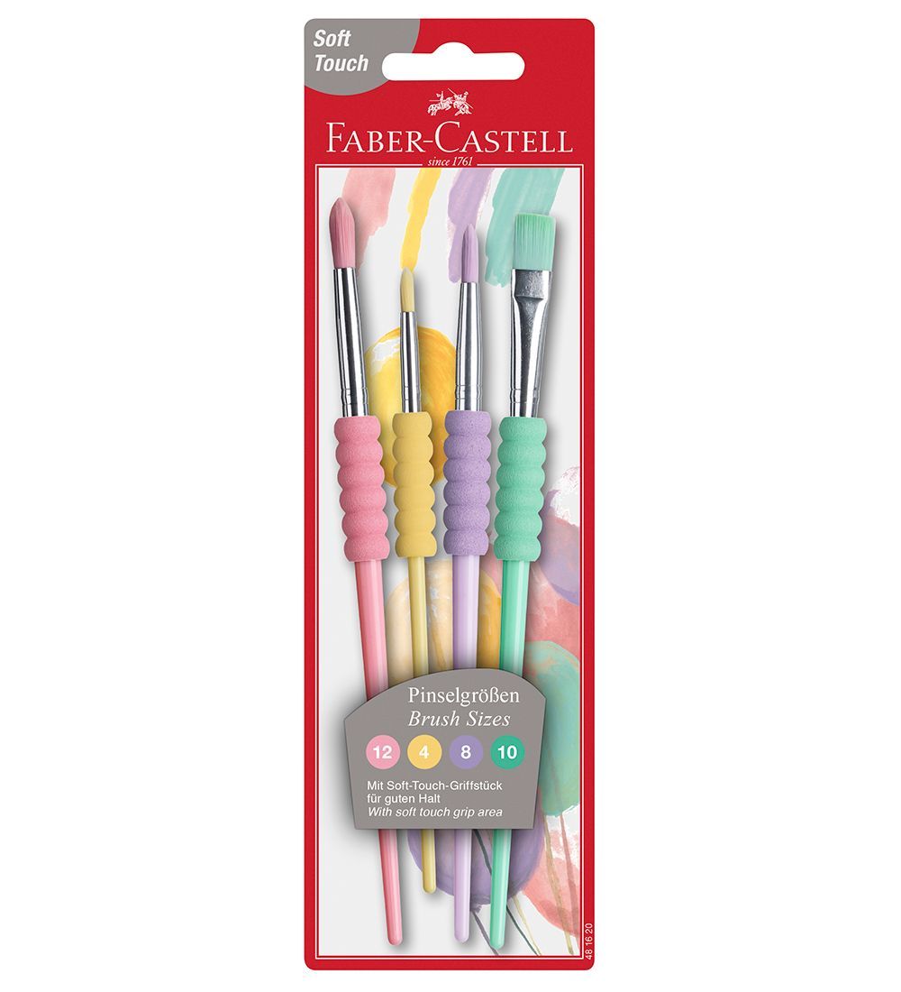 Faber-Castell Pinsel - 4 st. - Pastel - Faber-Castell - One Size - Kreatives Spielset von Faber-Castell