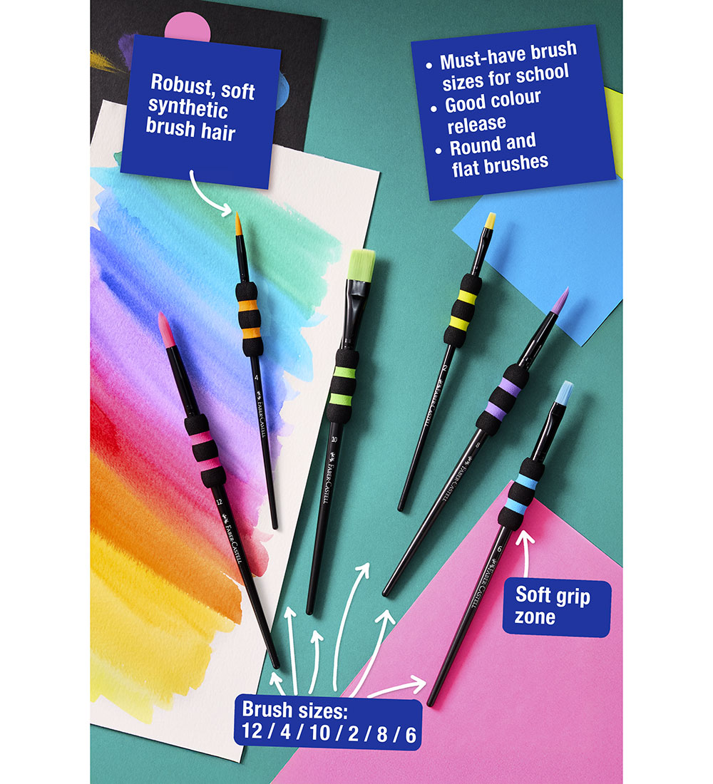 Faber-Castell Pinsel - Soft Berührung - 6 st. - Faber-Castell - One Size - Kreatives Spielset Faber-Castell Pinsel - Soft Berührung - 6 st. - Faber-Castell - One Size - Kreatives Spielset von Faber-Castell