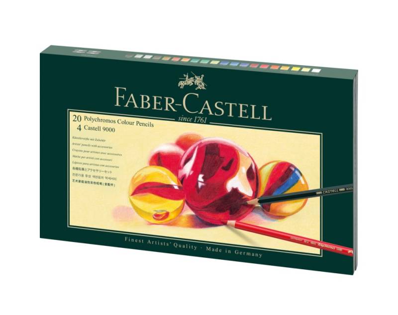 Faber-Castell Stifte Mixed Media Polychromos und Castell 9000 im Geschenkset von Faber-Castell
