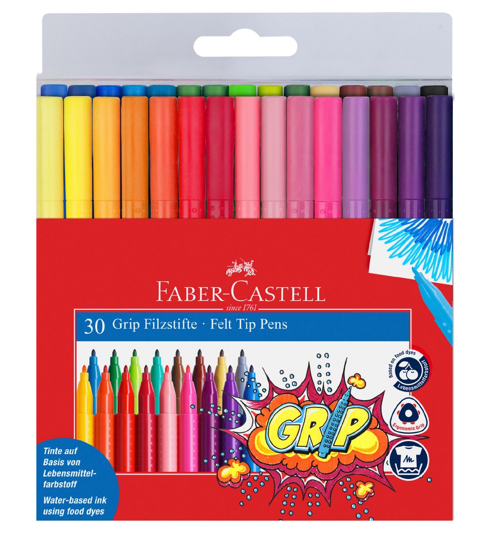 Faber-Castell Tuschen - Grip - 30 st. - Bunt - Faber-Castell - One Size - Filzstifte Faber-Castell Tuschen - Grip - 30 st. - Bunt - Faber-Castell - One Size - Filzstifte von Faber-Castell