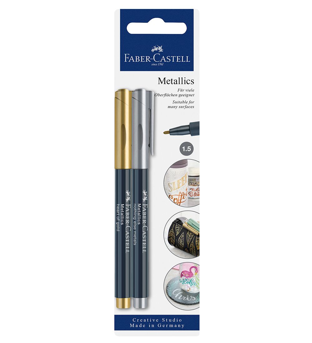 Faber-Castell Tuschen - Metallic Stift - 2 st. - Gold/Silber - Faber-Castell - One Size - Filzstifte Faber-Castell Tuschen - Metallic Stift - 2 st. - Gold/Silber - Faber-Castell - One Size - Filzstifte von Faber-Castell