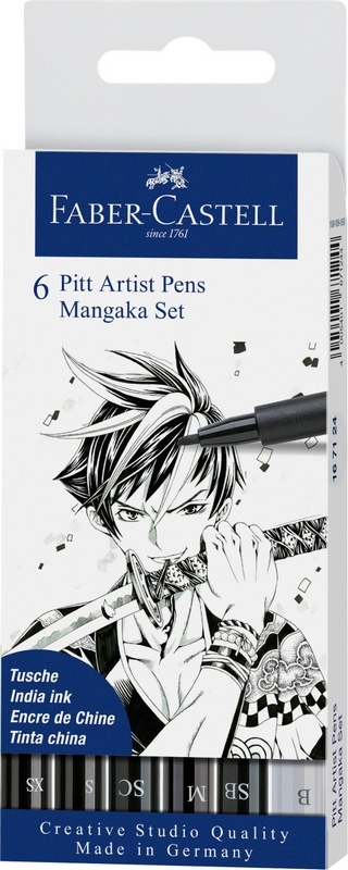 Faber-Castell Tuschestift PITT artist pen Mangaka 6er Set Faber-Castell Tuschestift PITT artist pen Mangaka 6er Set von Faber-Castell