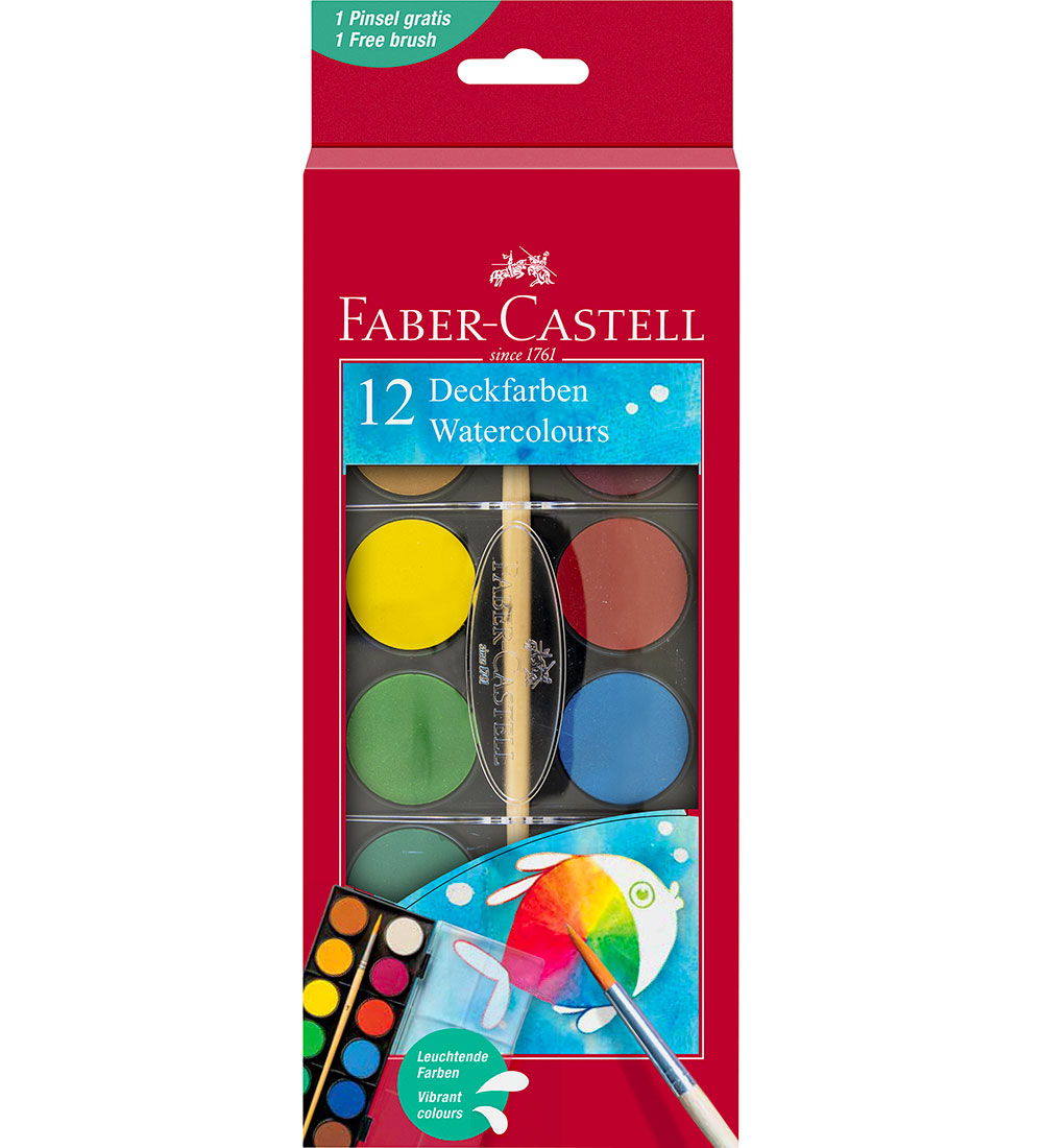 Faber-Castell Wasserfarbe - Aquarell - 12 Farben + 1 Pinsel - Faber-Castell - One Size - Buntstiftsets Faber-Castell Wasserfarbe - Aquarell - 12 Farben + 1 Pinsel - Faber-Castell - One Size - Buntstiftsets von Faber-Castell