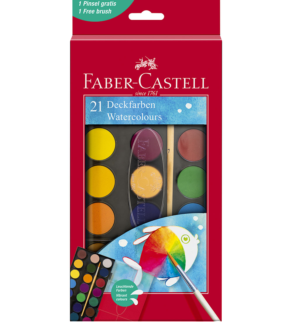 Faber-Castell Wasserfarben - Aquarell - 21 Farben + 1 Pinsel - Faber-Castell - One Size - Buntstiftsets Faber-Castell Wasserfarben - Aquarell - 21 Farben + 1 Pinsel - Faber-Castell - One Size - Buntstiftsets von Faber-Castell