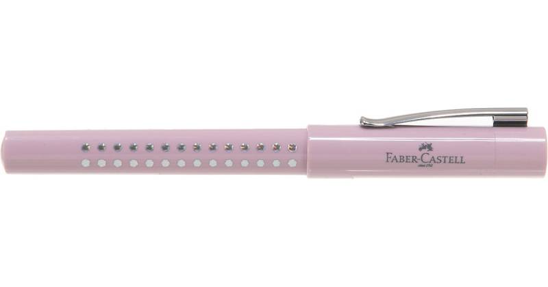 Geschenkset Füllhalter Sparkle rosè M blaue Tinte, im Metalletui altrosa von Faber-Castell