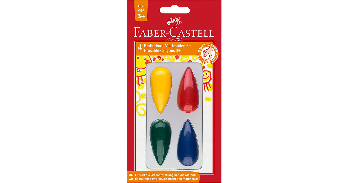 Kleinkind-Wachsmalkreiden, Birnenform, 4 Farben Kleinkind-Wachsmalkreiden, Birnenform, 4 Farben von Faber-Castell