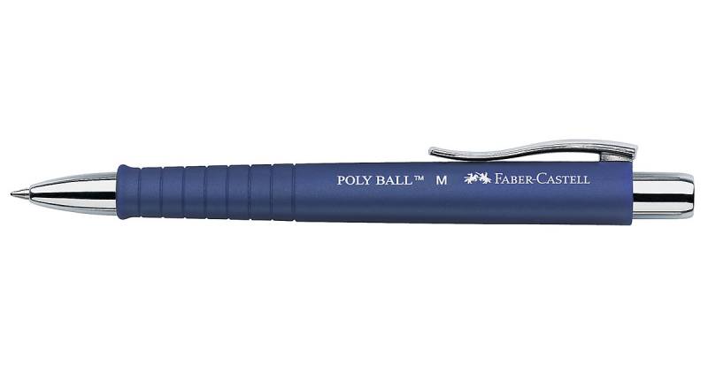 Kugelschreiber POLY BALL, Mine: M, Schaftfarbe: blau von Faber-Castell