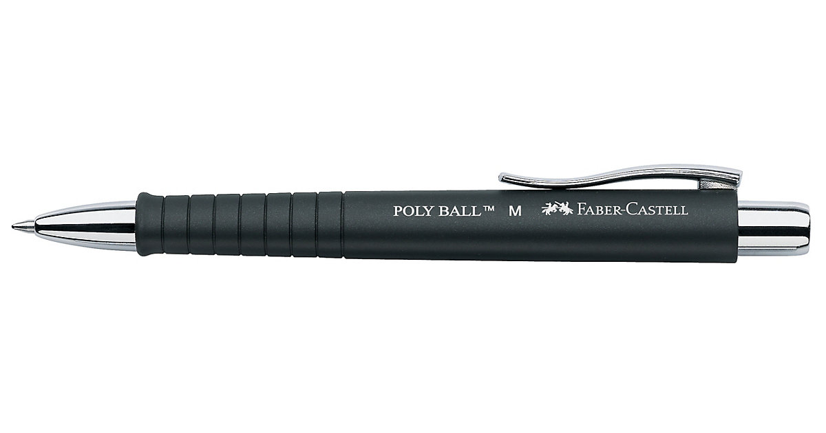 Kugelschreiber POLY BALL, Mine: M, Schaftfarbe: schwarz Kugelschreiber POLY BALL, Mine: M, Schaftfarbe: schwarz von Faber-Castell