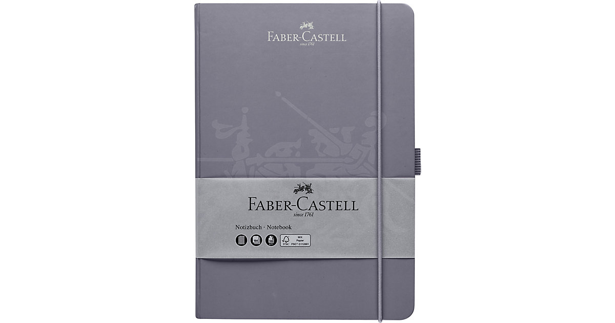 Notizbuch A5 dapple gray grau/schwarz von Faber-Castell
