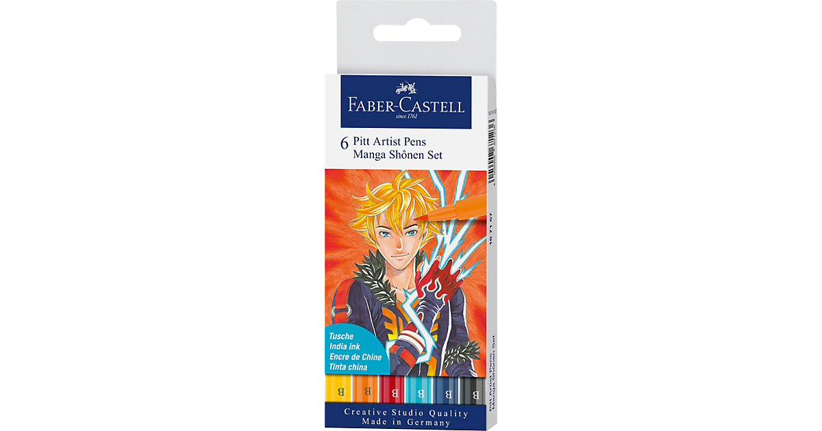 PITT ARTIST Pens Tuschestift Manga Shônen, 6 Farben orange PITT ARTIST Pens Tuschestift Manga Shônen, 6 Farben orange von Faber-Castell