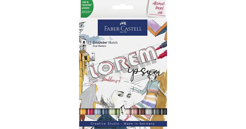 Sketch Marker Goldfaber, 12 Farben von Faber-Castell