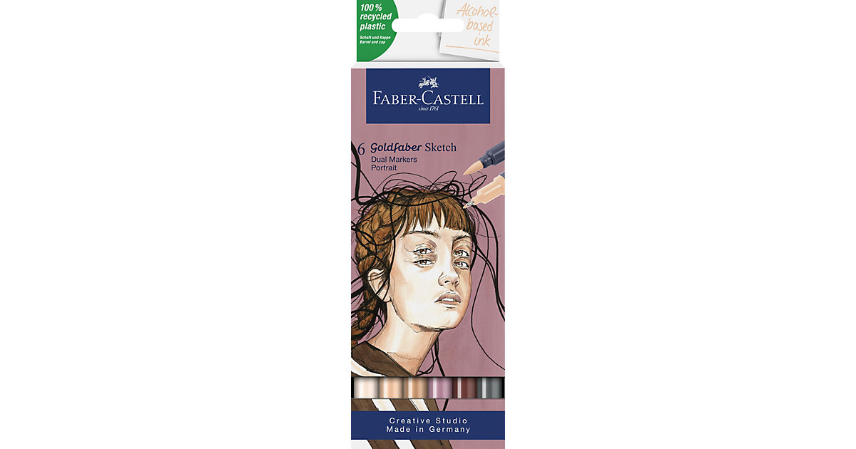 Sketch Marker Goldfaber, 6 Farben mehrfarbig Modell 1 Sketch Marker Goldfaber, 6 Farben mehrfarbig Modell 1 von Faber-Castell