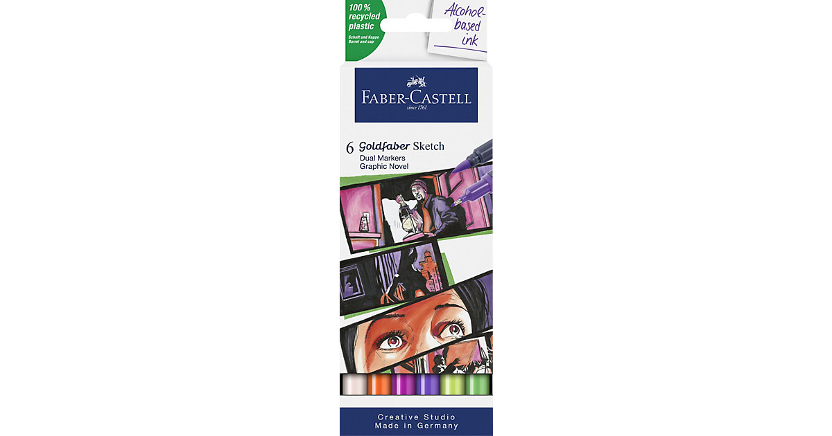 Sketch Marker Goldfaber Graph, 6 Farben mehrfarbig Modell 4 Sketch Marker Goldfaber Graph, 6 Farben mehrfarbig Modell 4 von Faber-Castell