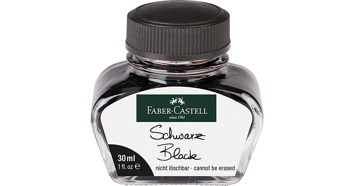 Tinte im Glas schwarz, löschen, 30 ml Tinte im Glas schwarz, löschen, 30 ml von Faber-Castell