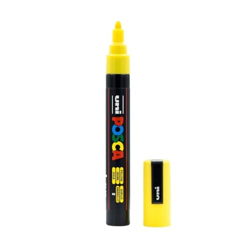POSCA 182502 - POSCA Marker mit Rundspitze, 1,8-2,5 mm Strichstärke, lichtgelb, gelb von POSCA