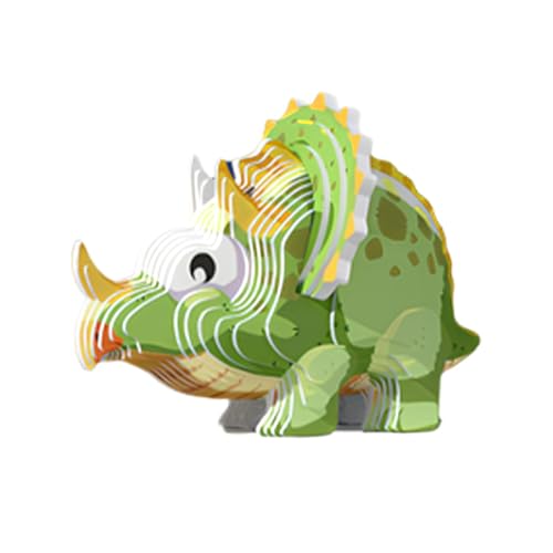 Fabixoin Kinder-Dinosaurier-Puzzle,Dinosaurier-Puzzles für Kinder | 3D-Puzzle aus Papier, Dinosaurier-Tier-Puzzle,Vorschulpädagogisches Lernspielzeug, Tierbausteine, von Fabixoin