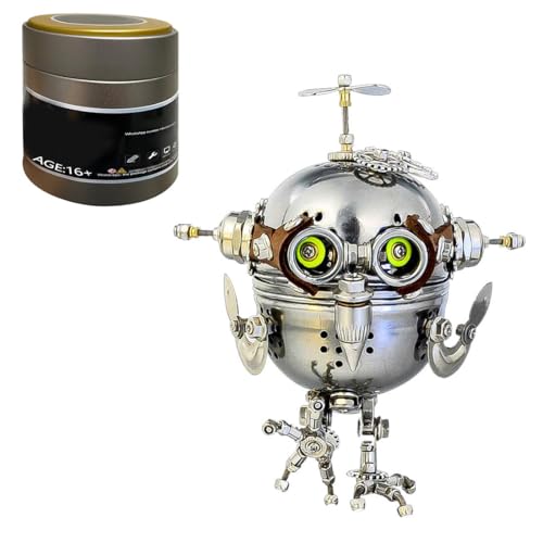 Fabroz 3D Steampunk Metall Tier Modell, 110 Teile Mechanisches Ei für Eulenmodell, Mechanische Dekoration Kreativ Geschenke für Kinder und Erwachsene von Fabroz