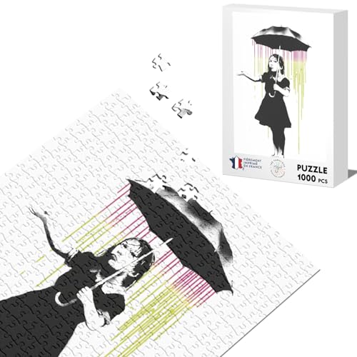 Banksy NOLA Rain Girl Umbrella Girl Ouragan Katrina Klassisches Puzzle 1000 Teile von Fabulous