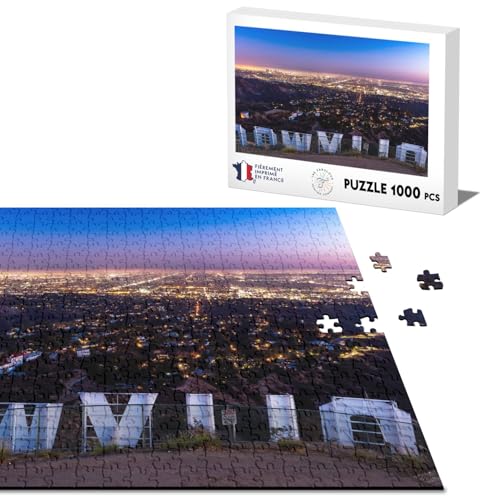 Klassisches Puzzle, 1000 Teile, Blick auf Los Angeles aus Hollywood Cinema Stadt USA von Fabulous