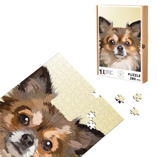 Klassisches Puzzle, 280 Teile, Chihuahua, kleiner Hund, niedliches Tier, Kunsthandwerk von Fabulous