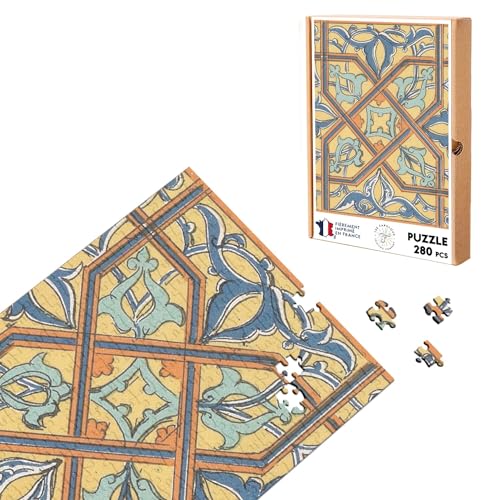 Klassisches Puzzle, 280 Teile, Korinthische Pflanze, mittelalterlich, elegant, geometrisch, klassisches Muster von Fabulous