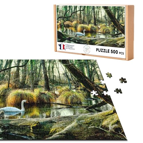 Klassisches Puzzle, 500 Teile, Schwan in Mangroven, Natur, Wildleben von Fabulous
