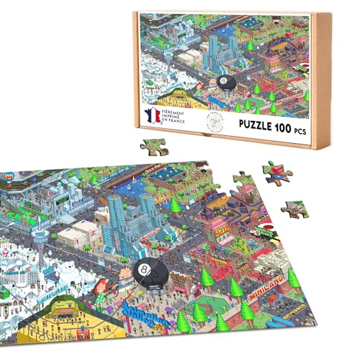 Fabulous Klassisches Puzzle 100 Teile Geek Pixel Art Strand Retro Gaming Videospiele Vintage von Fabulous