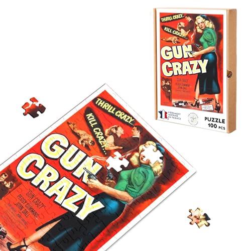 Klassisches Puzzle 100 Teile Gun Crazy Altes Filmplakat Retro Poster Kino Vintage 1 von Fabulous