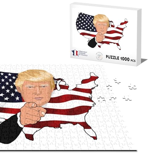 Klassisches Puzzle 1000 Teile Donald Trump Onkel Sam Cartoon Humor USA von Fabulous