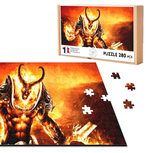 Klassisches Puzzle 280 Teile Demon Teufel Satan Feuer Videospiele RPG von Fabulous