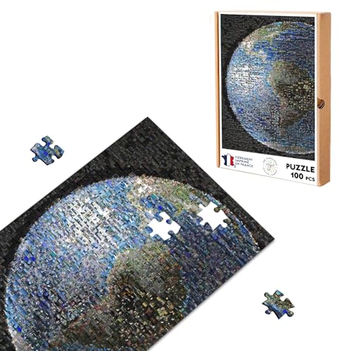 Puzzle, klassisch, 100 Teile, Planete Erde, Mosaik, Fotokunst, Pixel von Fabulous