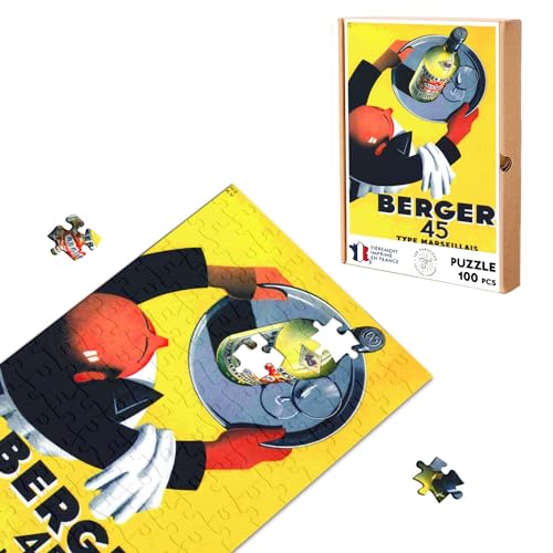 Puzzle Classic 100 Teile Hirten 45 Retro Vintage Poster Kommerzielle Bar Cafe Terrases von Fabulous