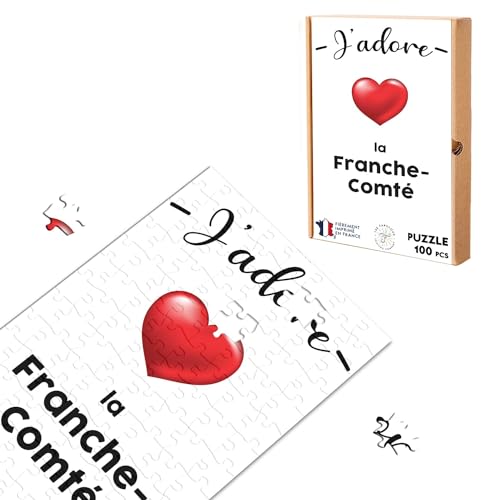 Puzzle Classic 100 Teile J'adore La Franche Comte Region de France von Fabulous