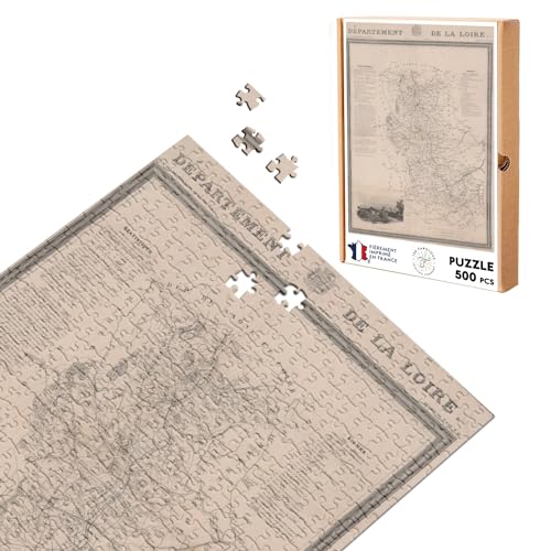 Puzzle Classic 500 Teile 42 Loire Saint Etienne Département Karte Alte Frankreich Region von Fabulous