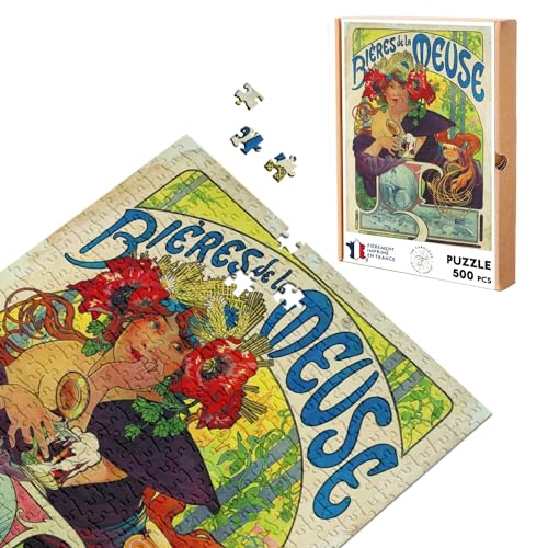 Puzzle Classic 500 Teile Biere de la Maas Retro Vintage Poster Pub Frankreich von Fabulous