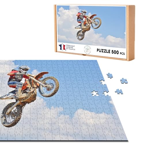Puzzle Classic 500 Teile Motocross Springen Biker Foto Gegentauchgang von Fabulous