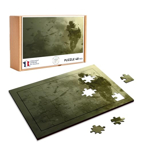 Puzzle aus Holz, 48 Teile, Videospiele, Soldat im Herzen der Action von Fabulous