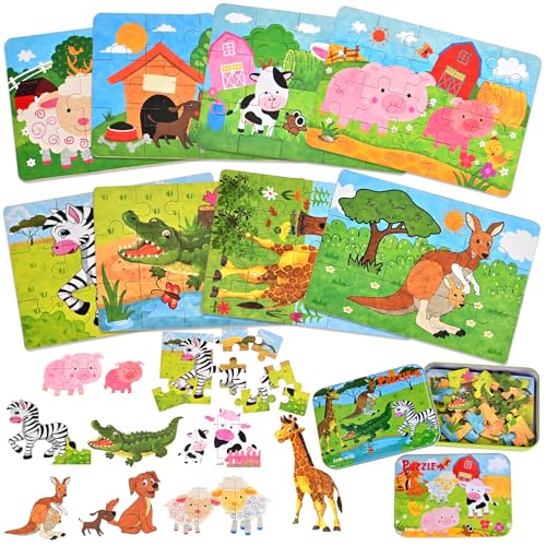 Faburo Puzzle ab 2 Jahre, 112 PCS Mini Puzzle Spielzeug ab 2-5 Jahre, 8 Tier Steckpuzzle Holzpuzzle für Kleinekinder Jungen Mädchen, Kinderpuzzle Schwierigkeitsgrade Lernspielzeug für Kindergeburtstag Faburo Puzzle ab 2 Jahre, 112 PCS Mini Puzzle Spielzeug ab 2-5 Jahre, 8 Tier Steckpuzzle Holzpuzzle für Kleinekinder Jungen Mädchen, Kinderpuzzle Schwierigkeitsgrade Lernspielzeug für Kindergeburtstag von Faburo