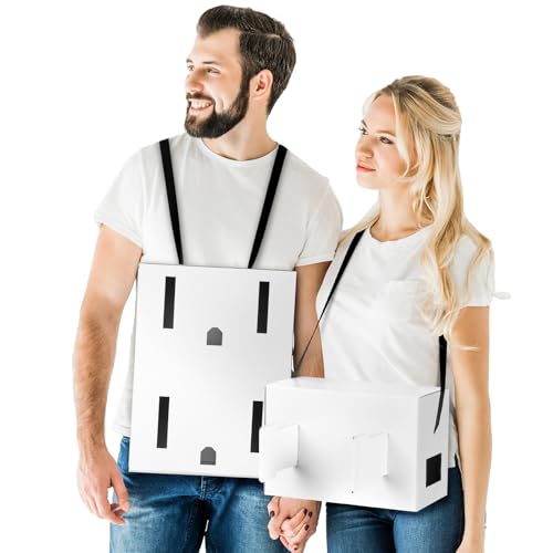 Faccito Plug and Socket Kostüm Paar Set mit Licht Wiederverwendbare Papierbox Dekoration Leichte Stecker und Buchse Paare Erwachsene Kostüm Faccito Plug and Socket Kostüm Paar Set mit Licht Wiederverwendbare Papierbox Dekoration Leichte Stecker und Buchse Paare Erwachsene Kostüm von Faccito