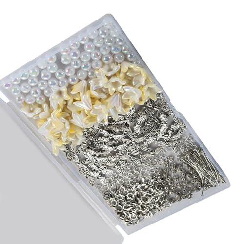 50 Stück elegante Engels- und Perlenschlüsselanhänger, tragbares Accessoire, Dekoration, um dem Leben Süße zu verleihen, Hochzeitsbastelbedarf von FackLOxc