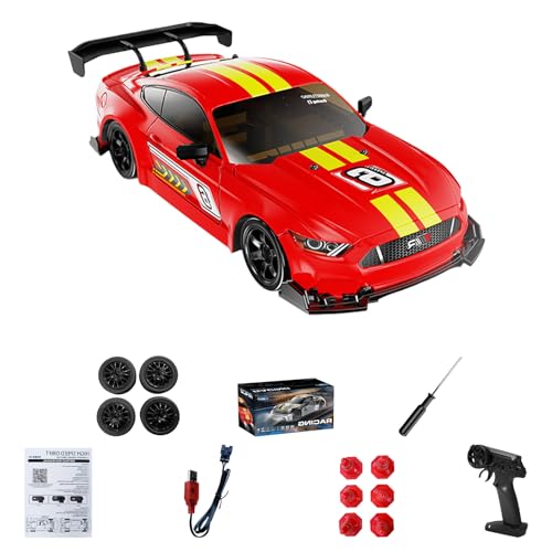 FackLOxc 1/16 Fernbedienung Drift Fahrzeugspielzeug Mit Hochgeschwindigkeitsmodellspielzeug Vorderen Hinteren Scheinwerfern Mit Vier Radantriebsantrieb FackLOxc 1/16 Fernbedienung Drift Fahrzeugspielzeug Mit Hochgeschwindigkeitsmodellspielzeug Vorderen Hinteren Scheinwerfern Mit Vier Radantriebsantrieb von FackLOxc