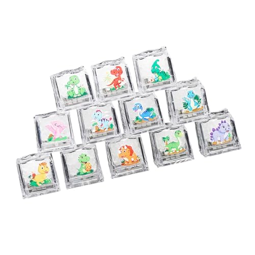 FackLOxc 12pcs wasserdichte LED Leuchtende Eiswürfel Block Für Bad Fun Cartoon Thema Leuchte Spielzeug Würfel Kinderfeiertagsaktivität Aktivität von FackLOxc