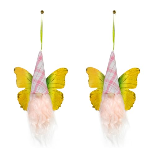 FackLOxc 2pcs Handwerk Butterfly Miniaturpuppen Skandinavische Elfen Finden Dekoration Für Easters Party Supplies von FackLOxc