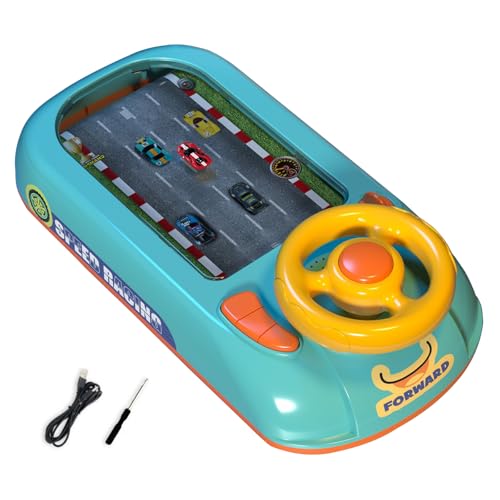 FackLOxc Bildungslenkräder Spielzeugfahrer Simulator Simuliertes Rennwagen Game Car Race Toy Für Kleinkindjungen Mädchen von FackLOxc