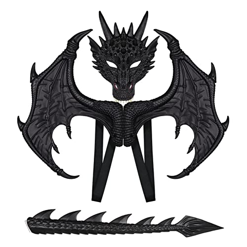 FackLOxc Drachenkostüm für Kinder, Drachenflügelschwanz, Cosplay-Kostüm, Halloween, Drachen-Kostüm FackLOxc Drachenkostüm für Kinder, Drachenflügelschwanz, Cosplay-Kostüm, Halloween, Drachen-Kostüm von FackLOxc