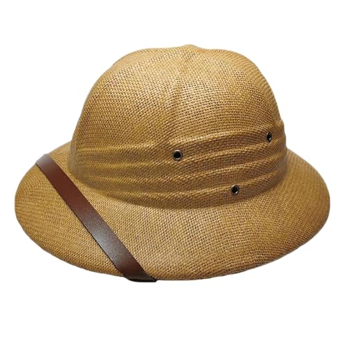 FackLOxc Eleganter Cosplay-Hut, Strohhut, atmungsaktiver Sonnenhut mit gewebtem Gürtel, für Männer, Frauen und Kinder von FackLOxc